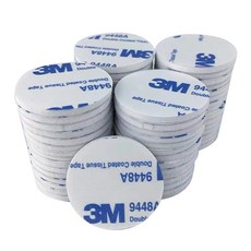 차차미 접착식 원형 양면테이프 3M, 16개, 화이트