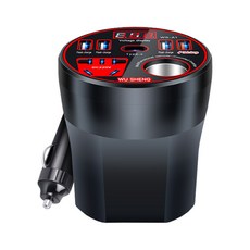 체리스팟 IN-008 200W 차량용 인버터 시가잭 멀티 고속 충전 12V 24V 차량 멀티 충전기 [KC인증], 1개