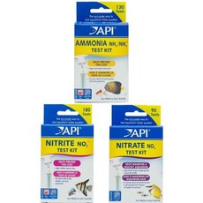 API魚博士測試劑套裝：阿摩尼亞、亞硝酸鹽、硝酸鹽日常養護基礎套組，開缸必備，水質監控, 1個