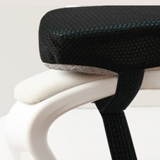 의자 팔꿈치 쿠션 메모리품 팔쿠션 스펀지 팔 받침대 분리형 벨크로, 블랙 2개입