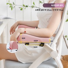 의자 팔걸이 쿠션 메모리폼 팔꿈치 보호대 2개입, 단일 팩, 곡면 메모리폼 핑크