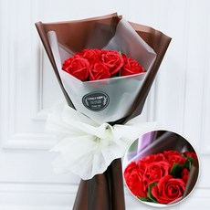 러블리팜 비누꽃 프로프즈 꽃다발, 레드, 1개