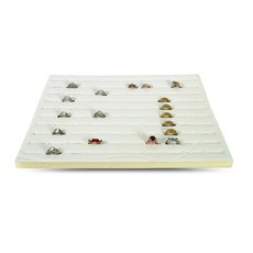 백 Positon 링 디스플레이 매트 스토리지 소품 쥬얼리 트레이 내부 라이너 보석 상자 삽입 패드 DIY 스폰지 33 5 22 1cm, White PU