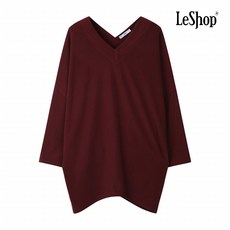 [AK플라자] [르샵] 양 V넥 루즈핏 롱 티셔츠 (BP8TS010A)