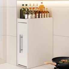 주방 틈새 수납장 키큰 냉장고옆 양념 선반 다용도 슬라이딩 팬트리장 탕비실 인도어, 18. 강화형 후크가 있는 이중 구조의 강화 프레임 +