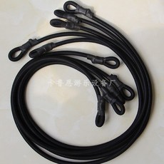 점핑 밴드 호환 줄 원형 육각 트램펄린 고무 부품, 원버튼 고무 12MM2미터 롱 블랙, 1개