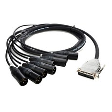 Pro Co 8軌多軌線 25 Pin D-Sub 對 XLR 公頭, 1個, D-SUB對XLR鍍金公頭,1米