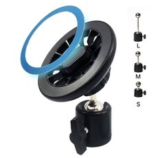 맥세이프 촬영 거치대 자석 볼헤드 마운트 삼각대 1/4홀 스마트폰 카메라 브이로그 라이브 방송 세로 촬영 마그네틱 홀더, 1세트, 길이(M-24mm)