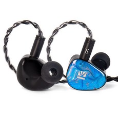 Keephifi KBEAR KB02 코일 골전도 하이브리드 구동 HIFI 이어폰, 미스티 블루
