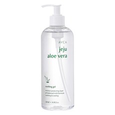 AVCA 濟州蘆薈舒緩凝膠 500ml，保濕補水，溫和配方，臉部與身體適用, 1個, AVCA濟州蘆薈舒緩凝膠