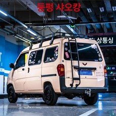 다마스 루프랙 사다리 거치대 무타공 도어, 1개, 꼬리 사다리 직선 사다리