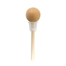 맑을담DIY 아로마 50ml용 우드볼 8cm 플라스틱 속캡 포함 디퓨저 만들기, 단품, 1개