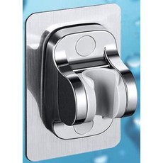 增壓蓮蓬頭 5段模式 12公分大花灑, 免打孔花灑底座【可調角度】, 1個