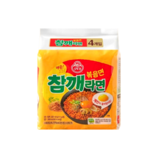 오뚜기 참깨라면 볶음면 봉지 110g, 4개