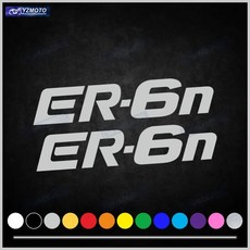 오토바이 스티커 데칼 탱크 본체 엔진 페어링 윈드실드 헬멧, 3. ER-6n-003, A. 2pcsX12cm