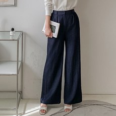 (PT)퓨어일자와이드투핀턱슬랙스 여성 슬랙스