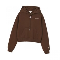 브랜드정품 와키윌리 WACKY WILLY 우먼스 타이포 로고 크롭 후디 브라운 207838