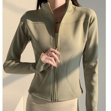 [台灣發貨]瑜伽外套女秋冬季跑步運動騎行服加絨拉鏈長袖健身修身上衣女修身上衣 騎行外套 冬季運動 瑜伽服 跑步外套