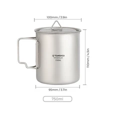 Tomshooo 티타늄 경량 누수 방지 스포츠 물병 0.7 1L W 750ml 컵 걸이식 냄비 야외 캠핑 하이킹, ATiAP 티타늄 물병 스포츠 병 초경량 누출 방지 야, 1개