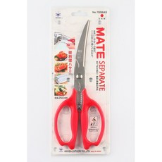 NIKKEN 日本製可拆卸廚房剪刀 弧形刀片料理剪 紅色 250mm, 1個, 紅色-可拆式（現貨/76564S）