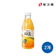 빙그레 따옴 오렌지 (아이스박스포장), 730ml, 2개