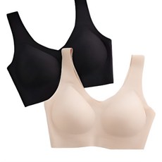 1+1 헬스와미 편안 착용 노와이어 브라 무압박 여성 속옷