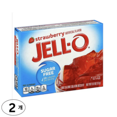 JELLO 젤로 슈가프리 젤라틴 딸기, 2개