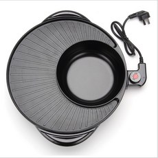 多功能電熱鍋 涮烤兩用鍋, 34CM圓形一體鍋