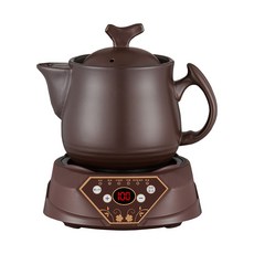 東日家電 3L養生壺 分離式電熱水壺 花茶壺 中藥壺 多功能養生壺 禮盒裝, BY-C30咖啡色
