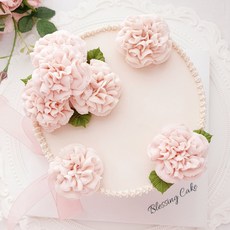 어버이날 카네이션 앙금플라워 떡케이크 스승의날 케이크 선물 수제 떡케잌 서울 경기 배송, 1호, 백설기, 백설기