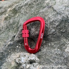 登山扣航空鋁主鎖戶外消防d型主鎖吊床瑜伽多用掛鉤12kn, 1個, 紅色