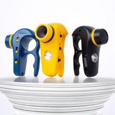 아이워너 라이트 핑거그립 전자 호루라기 KS-858 130데시벨 강력한 사운드 파우치포함, 블랙, 1개