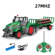 더블 E 1 16 RC 농장 트랙터 트레일러 무선 제어 자동차 농업 시뮬레이터 트럭 소형 농부 동물 모델, 중국, Timber truck 27MHZ