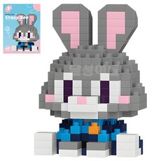 바니랜드 크레이지 주 동물 블럭 토끼 외 12종, 토끼 272pcs, 1개