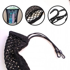 차량 수납 그물망 네트 1단 뒷좌석 헤드레스트 거치 공간 활용, 상세페이지 참조, 1개