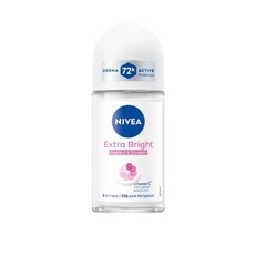 NIVEA Extra Bright 抑汗爽身滾珠 72小時長效保護 維他命C膠原蛋白 柔滑潤澤, 1個