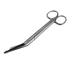 貼布剪 繃帶剪 18cm不鏽鋼繃帶剪刀 紗布剪 彎頭剪, 1個