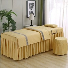 마사지 피부관리샵 침대 커버 이불 세트, R. 골드