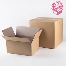 택배박스 이사 우체국 편의점 이삿짐 포장 (가로50~59cm) A형 무지 상자 낱장 대형 골판지 A골, 1개, 연브라운