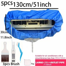 24000 36000 Btu 대형 에어컨 워터 커버 세트 클리너 수도관 컨디셔너 방수 키트, 없음, 6) 5pcs 24000-36000 btu, 1개