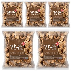 건강중심 국산 갈근 1kg 칡 뿌리 건칡, 5개