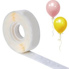 LMJIA 흰색 풍선 접착 도트 100개 - 양면 제거 가능 마킹 없음 공예 풍선 휴일 파티 장식용 접착제 123657, 100