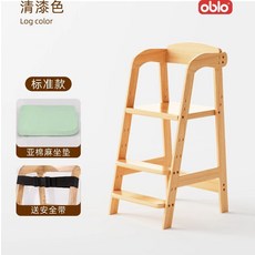 트리트랩 성장의자 높이조절 식탁의자 원목 공부의자 안전가드 포함, 스탠다드 클리어 래커 + 프룻그린