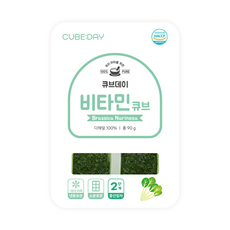 큐브데이 잎채소 큐브 비타민 큐브 2단계 다진 야채 채소 토핑 죽, 90g, 1개