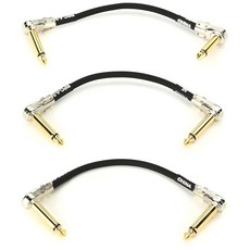 BOSS BPC-4-3 스테이지 및 스튜디오 패치 케이블 보조 - 4인치 3팩, 4 inches (3 Pack)