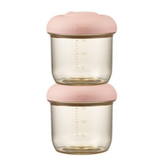 푸고 유아용 프리미엄 뉴트럴 시리즈 PPSU 이유식 용기 TKFH-150, 150ml, 뉴트럴핑크, 2개