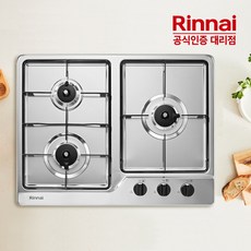린나이 3구 빌트인 가스레인지 RBR-S3603DIJ 가스쿡탑, LNG