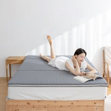 수면도감 탄탄한 접이식 매트리스 3단 토퍼매트리스 바닥매트리스 침대토퍼