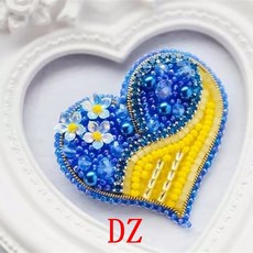 하트 모양 페르시 크로스 스티치 DIY 수제 DZ528-DZ552, DZ542, 금, 1개