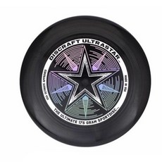 教練先生 Discraft Ultrastar 競技飛盤 爭奪賽飛盤 175克 美國製造, 黑色 (雷射星星樣式隨機 介意勿下單), 1個